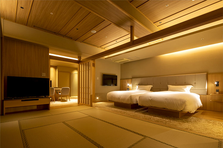 Western Japanese Room B with open-air hot spring