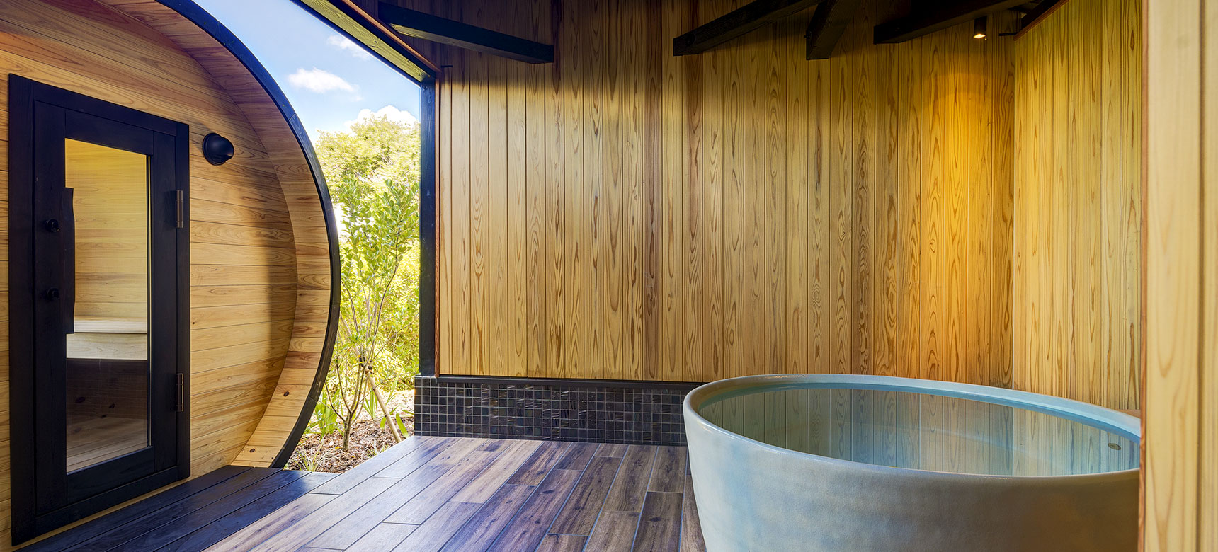 Villa Type A with open-air hot spring bath